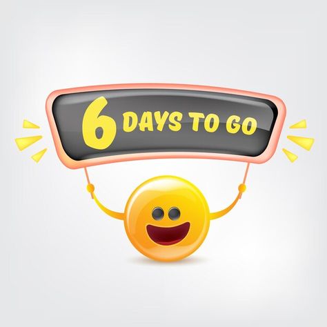 6 days to go banner design template with... | Premium Vector #Freepik #vector #3-days #day-1 #days-go #days-left Face Holding, Festival Quotes, Baby Ganesha, Banner Template Design, Cute Love Images, Iphone Wallpaper Girly, Days Left, Love Images, 8 Days