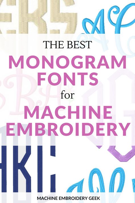 The Best Monogram Fonts for Machine Embroidery |#machineembroidery #mongrams #monogramfonts #embroiderydesigns Monogram Ideas Embroidery, Monogram Ideas, Used Embroidery Machines, Monogram Embroidery Letters, Embroidery Fonts Free, Machine Embroidery Fonts, Pes Files Free Embroidery Fonts, Embroidery Fonts Machine, Embroidery Monogram Fonts Initials