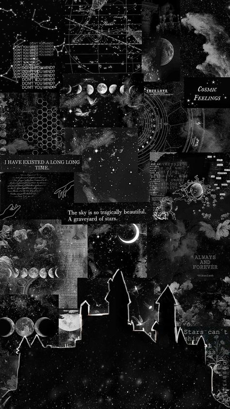 #Hogwarts ~ #Stars ~ #Quotes Nyctophile Aesthetic Wallpaper, Star Shopping Wallpaper, Nyctophile Wallpaper, Dark Hogwarts Aesthetic, Star Wallpaper Aesthetic, Stars Aesthetic Wallpaper, Black Star Wallpaper, Star Collage, Stars Quotes