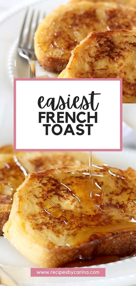 No Bread French Toast, How To Make French Toast Without Eggs, French Toast Simple, How Do You Make French Toast, How To Make French Toast Easy, Easy French Toast Recipe Simple, Best French Toast Recipe Easy, How To Make French Toast, Texas French Toast Recipe