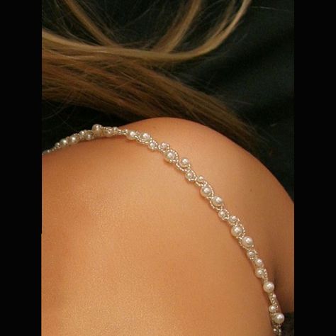 Strappys are very stylish Interchangeable bra straps that provide a classy solution for unsightly or clear bra straps. Just attach our designer bra straps to your convertible or strapless bra. Pearls on Vine Decorative Bra Straps are hand beaded bra straps of white pearls woven into a vine of silver beads. With a little hidden stretch added to a portion of the strap for comfort. http://www.secretfashionfixes.ie/strappys--pearls-on-vine-decorative-bra-straps/strpps%20povpd.html Clear Bra Straps, Beaded Bra, Clear Strap Bra, Bead Bra, Arty Fashion, Clear Bra, Designer Bra, Bra Hacks, Trendy Fashion Outfits