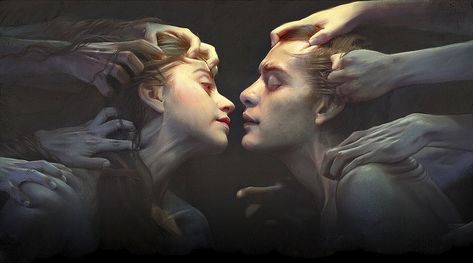 l’art est une étoile on Twitter: ""Romeo and Juliet" by Sergio Cupido… " Romeo And Juliet Drawing, Romeo + Juliet Aesthetic, Pyramus And Thisbe, Romeo Ve Juliet, Romeo Und Julia, Wow Art, Romeo And Juliet, Two People, Aesthetic Art