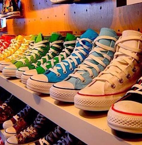 Converse in every color Rainbow Shoes, Shoe Image, Swag Shoes, Converse Sneakers, Shoe Closet, Puma Platform Sneakers, Dream Shoes, Shoe Obsession, Converse All Star