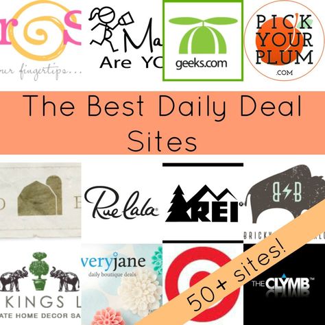 The BEST daily deal sites!  Over 50 Daily Deal Sites that will Save you Money! Frugal Living, Show Me The Money, Budget Saving, Google Analytics, Saving Ideas, Financial Tips, Money Matters, Love To Shop, Shopping Sites