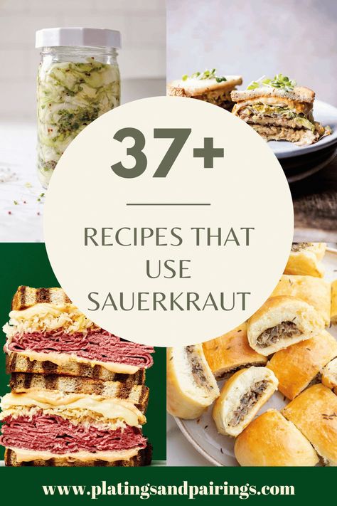 Sauerkraut can be used in a variety of dishes, from appetizers to main courses to side dishes. It is a popular ingredient in German and Eastern European cuisine, but it is also becoming increasingly popular in other parts of the world. Here's 37+ recipes that use sauerkraut to try out! Sauerkraut Sandwich Recipes, How To Use Sauerkraut, Recipes That Use Sauerkraut, Ways To Eat Sauerkraut, Saurkraut Recipes Dishes, Sauerkraut Recipes Dishes, Saurkraut Recipes Meals, Recipes Using Sauerkraut, Recipes With Sauerkraut