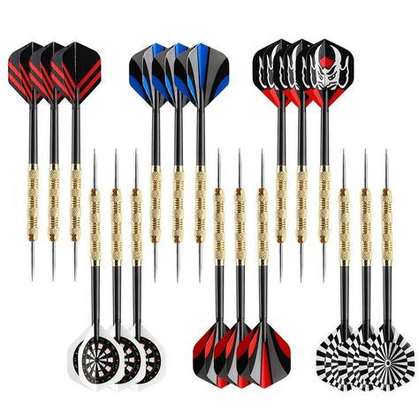 Accmor Steel Tip Darts, Professional Metal Darts, Darts Metal Tip Set, Metal Darts for Dartboard,18 pcs Best Darts, 50th Birthday Party Games, Dart Tips, Dart Shafts, Darts Game, Dart Flights, Dart Set, Dart Board, Birthday Party Games