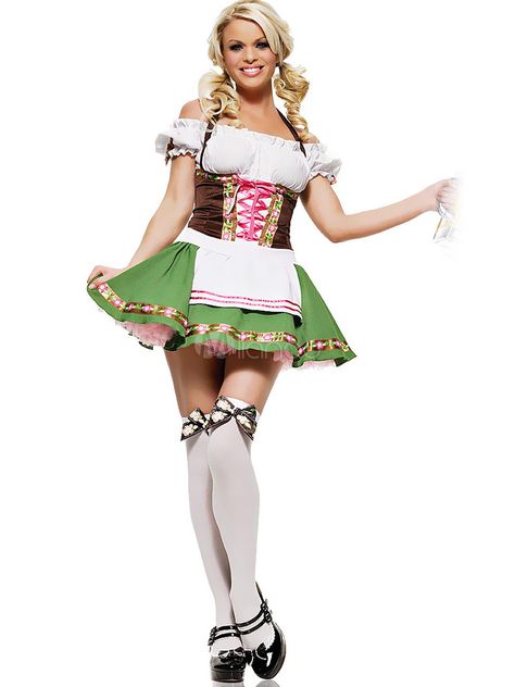 Quality Green Maid Woman's Halloween Costume German Beer Girl Costume, German Beer Girl, Leg Avenue Costumes, Beer Maid, Woman Beer, Beer Girl Costume, Sweetheart Bridal Gown, Oktoberfest Costume, Beer Girl