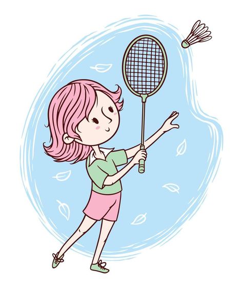 Cute woman playing badminton vector illustration Badminton Drawing, Badminton Photos, Playing Badminton, Cute Woman, Badminton, Vector Free, Vector Illustration, Royalty Free, Clip Art