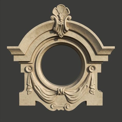 CUSTOM CARVED FRENCH STYLE DORMER WINDOW IN CARVED CAST STONE FOR PALATIAL HOME Modern French Home Design, Dormer Exterior, Modern French Home, Ambience Decor, Dormer Window, Classic Facade, Mirror Interior Design, Indian Temple Architecture, Perspective Drawing Architecture