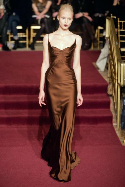 00s Dresses, Brown Homecoming Dresses, Age Of Ultron Premiere, Brown Prom Dress, 00s Dress, Brown Slip Dress, Brown Silk Dress, Silk Dress Long, Age Of Ultron