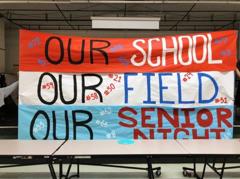 Senior Tailgate Ideas, Student Section Posters, Senior Night Banner, Fnl Posters, Football Game Signs, Football High School, Senior Night Football, Spirit Posters, Game Signs