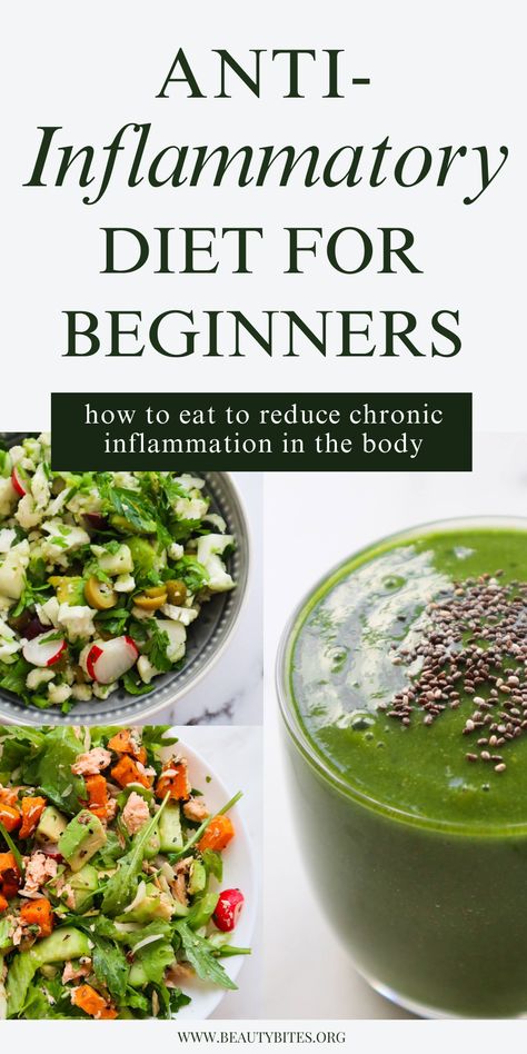 Lose weight, improve your health, and reduce pain by learning how to eat to reduce inflammation in the body. These healthy eating tips for beginners will help you get started with the anti-inflammatory diet in order to heal and feel your best. Anti-Inflammatory Foods | Foods That Cause Inflammation Inflammation Diet Recipes, Eat Natural, Inflammation Foods, Food That Causes Inflammation, Anti Inflammation Recipes, Diet For Beginners, Best Diet Plan, Inflammatory Foods, Eating Tips