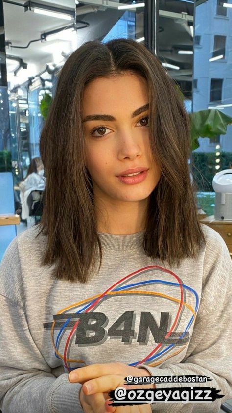 Thick Hair Collar Bone Length, Haircut Ideas Shoulder Length Straight, Brunette Clavicut, Medium Length Haircut All One Length, Hair At Collar Bone Haircuts, Womens Haircuts Medium Straight Thick Hair, Hair To Collarbone Length, Long Haircut For Fine Hair Straight Round Face, Brown Shoulder Length Hair Straight