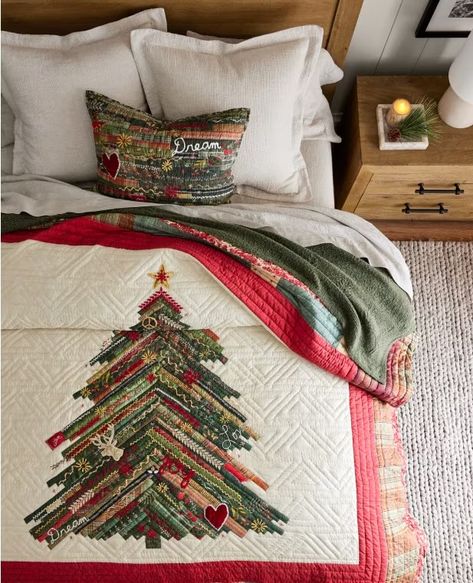 New Arrivals Christmas Tree Quilt, Christmas Quilt Patterns, Christmas Is Over, New Home Decor, Linen Sheet Sets, Holiday Quilts, Tree Quilt, Winter Quilts, Christmas Bedroom