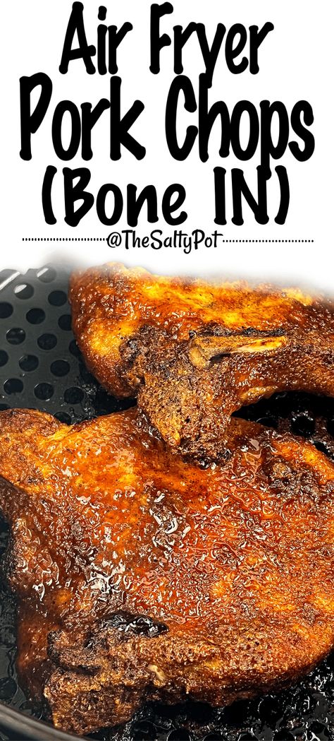 Air Fryer Fast Fry Pork Chops, Pork Chops In Air Fryer Recipe, Pork Chop Air Fryer Recipes Bone In, Center Lion Pork Chops Air Fryer, Best Damn Air Fryer Pork Chops, Crispy Air Fryer Pork Chops Bone In, How To Air Fry Pork Chops, Air Fry Bone In Pork Chops, Air Fryer Thick Pork Chops Bone In