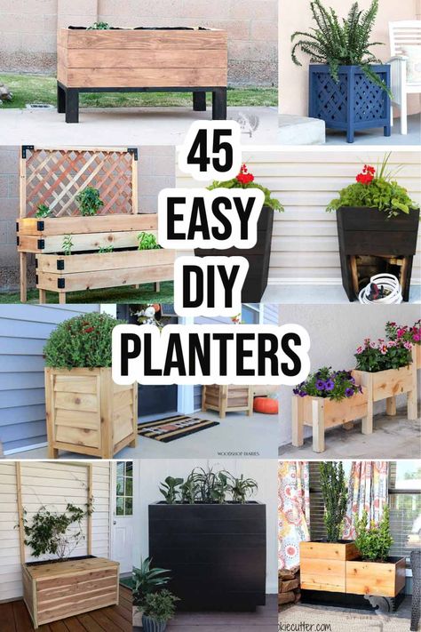 Planter Box Ideas, Diy Wood Planter Box, Diy Wooden Planters, Diy Wood Planters, Pallet Planter Box, Diy Planters Outdoor, Planter Box Plans, Diy Flower Boxes, Raised Planter Boxes