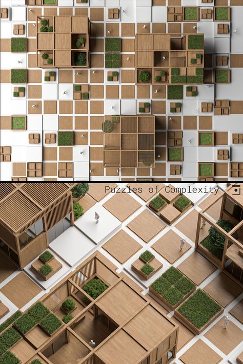 Mass Housing Architecture, Sustainable Housing Architecture, Puzzle Concept Architecture, Modular Architecture Concept Ideas, Modular Architecture Design, Modular Building Design, Modular Architecture Diagram, Modular Building Architecture, Modular Housing Architecture