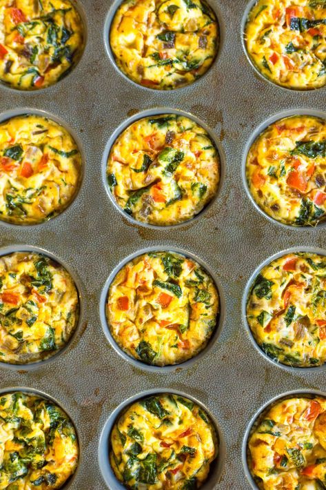 Low Calorie Breakfast Quiche Recipes, Muffin Tin Crustless Quiche, Mini Egg Quiche Crustless, Best Crustless Quiche Recipe Ever, Quish Recipes Easy Veggie, Quiche Recipes Cupcake, Essen, Quiche, Gluten Free Mini Quiche Recipes