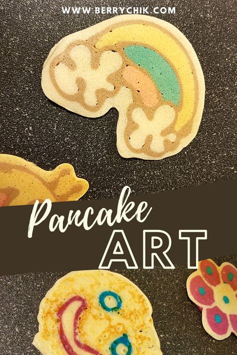 Colourful Breakfast, Pancake Face, Easy Pancake Recipe, Fun Pancakes, Pancake Designs, Kids Pancakes, Colorful Breakfast, Easy Pancake, How To Cook Pancakes