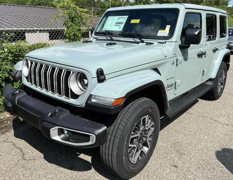 Mint Green Jeep Wrangler, Earl Clear Coat Jeep, Jeep Wrangler Earl Gray, Earl Gray Jeep Wrangler, Earl Jeep Wrangler, Earl Grey Jeep, 2024 Jeep Wrangler Sahara, Jeep Wrangler 2024, 2024 Jeep Wrangler