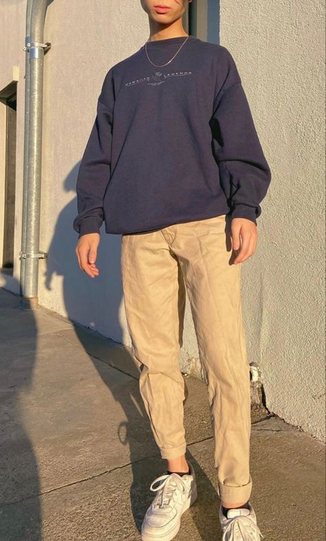 Soft Boy Shoes, Soft Boy Asthetics, Boy Asthetics Outfit, Soft Autumn Outfits Men, Soft Bot Aesthetic, Soft Boy Fashion Aesthetic, Men Crewneck Outfit, Soft Boy Outfits Summer, Aesthetic Guy Outfits Soft