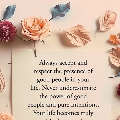 Thoughtfultable.com on Instagram: "Accept and respect the presence of good people and pure intentions ♥️… drop a “♥️” if you feel the same….  #quotes #mindset #mind #positivity #positivevibes #lifequotes #life #thoughts #motivationalquotes #inspirationalquotes #quotestagram #quotesdaily #lifelessons" Pure Thoughts Quotes, Feelings Quotes In English, When Your Intentions Are Pure Quotes, Watch Your Words Quotes, Nice People Quotes, Pure Intentions Quotes, Positive Thoughts Quotes In English, Best Thoughts In English, Nice Quotes Positivity