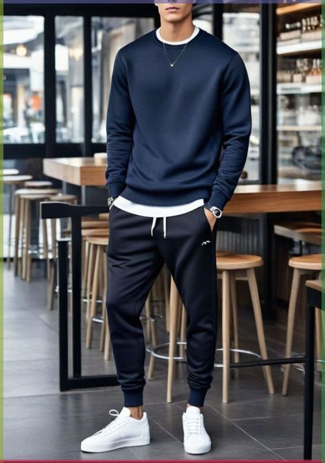 Men Weekend Outfit, Mens Fashion Sporty Casual, Mens Weekend Outfits, Mens Athleisure Outfits, Outfit Mann, Athleisure Outfits Men, Men Athletic Wear, Workouts Hiit, Clothing School