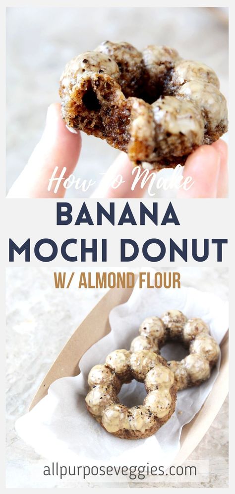 Banana Mochi Recipe, Donuts Recipe Baked, Banana Mochi, Baked Mochi, Mochi Donuts Recipe, Mochi Donut, Homemade Breakfast Recipes, Mochi Recipe, Better Breakfast