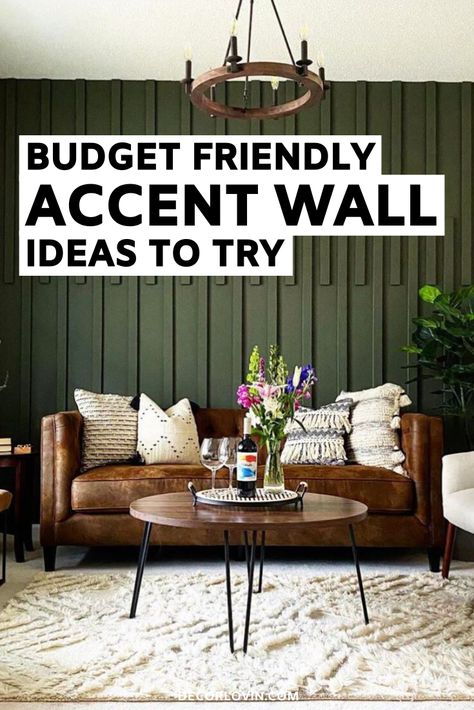 Now is the time to create the home of your dreams! Decorate your walls with these budget friendly DIY accent wall ideas. Diy Accent Wall Ideas, Budget Friendly Diy, Accent Wall Designs, Diy Accent Wall, Accent Wall Ideas, Accent Walls In Living Room, Accent Wall Bedroom, Feature Walls, Wall Designs