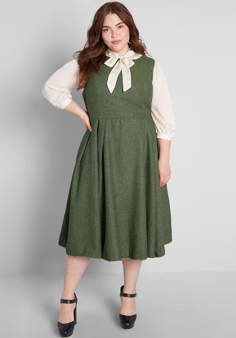 Plus Size Vintage Dresses, Plus Size Retro Dresses Retro Dresses 50s, Green Plus Size Dresses, Best Plus Size Dresses, Plus Size Retro Dresses, Plus Size Vintage Dresses, Big Size Dress, Hipster Grunge, Look Plus Size, Curvy Fashionista