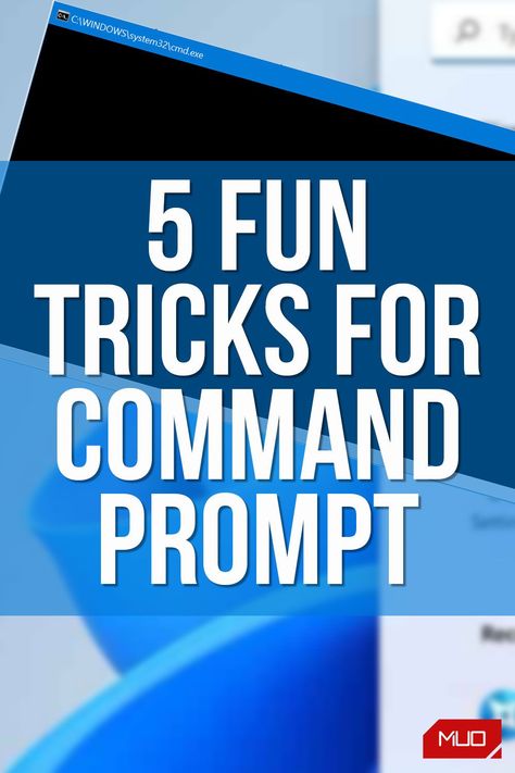 The Command Prompt may look boring, but it does have some fun tricks up its sleeve. #Microsoft #Windows #PC #Computer #Laptop #Technology #Tech #Software #Electronics #Office Command Prompt Hacks, Command Prompt, Computer Tricks, Windows Programs, Computer Hacks, Computer Projects, Computer Help, Life Hacks Computer, Software Apps