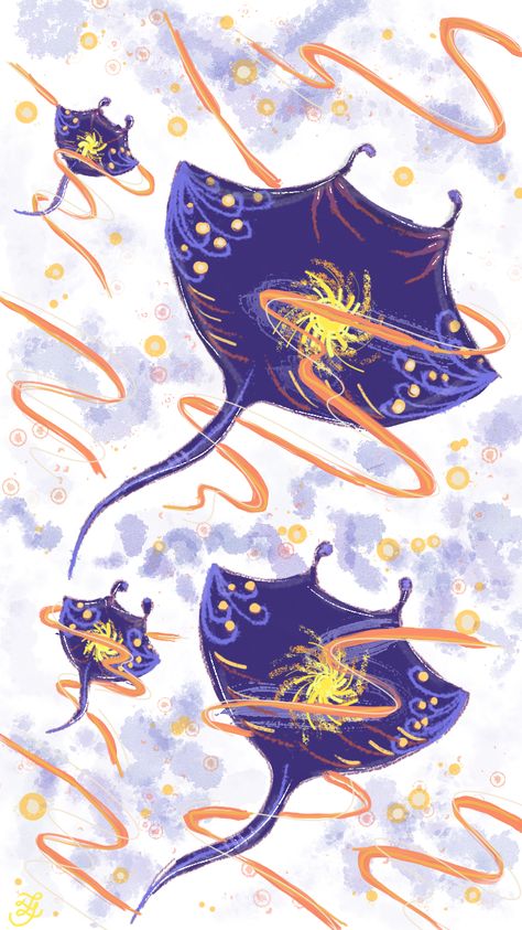 Stingray Wallpaper, Ocean Aesthetic Wallpaper, Keyboard Wallpaper, Becoming A Tattoo Artist, Widget Icons, Phone Decor, Wallpaper Iphone Wallpaper, Phone Ideas, Book Illustration Art