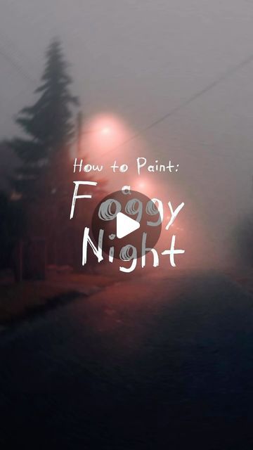 Daphne Frizzle on Instagram: "How To Paint: ☁️Foggy Nights☁️🌙 (1/2) works with gouache, acrylic or oil paint!
-
Painted using gouache on an @artefexart watercolor Chartapanel (use my code MSFRIZZLE for a discount!)
-
#painting #paintingtutorial #howtopaint #foggynight #spookyseason #spookyart #gouache #landscape #landscapepainting #relaxingvideos" Foggy Landscape Painting, How To Paint Fog, Foggy Painting, Gouache Landscape, Foggy Landscape, Street Painting, Acrylic Painting Tutorials, August 31, Night Painting