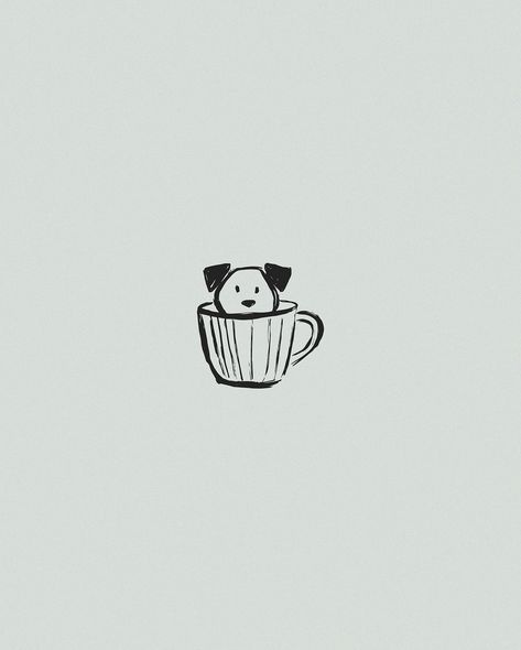 Cute café themed illustration collection ☕️ 165 line art icons available in my @creativemarket shop Dog Drinking Coffee Illustration, Coffee Line Illustration, Dog Coffee Illustration, Affogato Illustration, Coffee Drawing Ideas, Cute Coffee Drawings, Line Doodles Simple, Cute Doodle Icons, Simple One Line Drawings