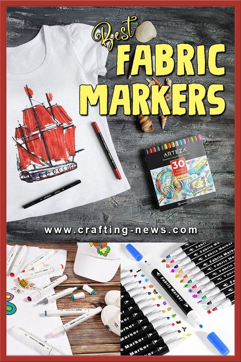 Fabric Markers Ideas, Fabric Marker Ideas, Best Fabric Paint, Custom Canvas Bag, Make Your Own Stencils, Types Of Fabric, Marker Crafts, Shirt Drawing, College Stuff