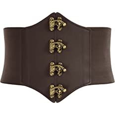 Scarlet Darkness Womens Steampunk Pirate Costumes Corset Belts Retro Buckle Wide Waist Cincher Steampunk Pirate Costume, Corset Belts, Pirate Costumes, Steampunk Pirate, Steampunk Skirt, Nice Belts, Punk Dress, Steampunk Corset, Oversized Shirts