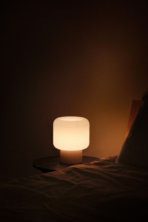 Soft Light Lamps, Bedroom Night Lamps, Kristiansand, Bedroom Night Lamp, Unique Lamps Bedroom, Minimalist Table Lamps, Minimal Bedroom Lighting, Warm Bedroom Lamp, Befside Lamps