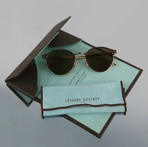 Leisure Society // New Sunnies Out - Spectr Eyewear Packaging, Sunglasses Packaging, Pressed Metal, Japanese Cotton, Microfiber Cleaning Cloths, Laser Etching, Spring Hinge, Classic Italian, Clean Microfiber