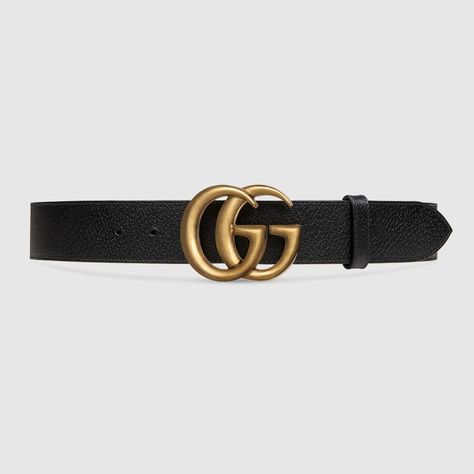 Shop the Black Textured Leather Belt With Brass Double G Buckle at GUCCI.COM. Enjoy Free Shipping and Complimentary Gift Wrapping. Gucci Belt Sizes, Gucci Leather Belt, Wide Leather Belt, Gucci Gg Marmont, Casual Belt, Gucci Leather, Black Leather Belt, Wide Belt, Gucci Black