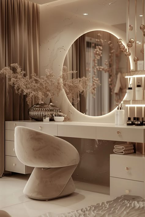 beauty room design  room ideas for small rooms  room  decor ideas  room decor Stylish Room Decor, Dressing Room Decor, Beautiful Bedroom Decor, Home Hall Design, Interior Design Your Home, Dressing Table Design, Vanity Ideas, Luxury Rooms, Room Makeover Bedroom