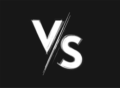 Vs versus grunge icon black and white Pr... | Premium Vector #Freepik #vector #cartoon #brush #grunge #fight Vs Illustration, Vs Icon, Vs Png, Versus Logo, Grunge Icon, Bob Marley Painting, Photoshop Training, Vs Image, Boho Background