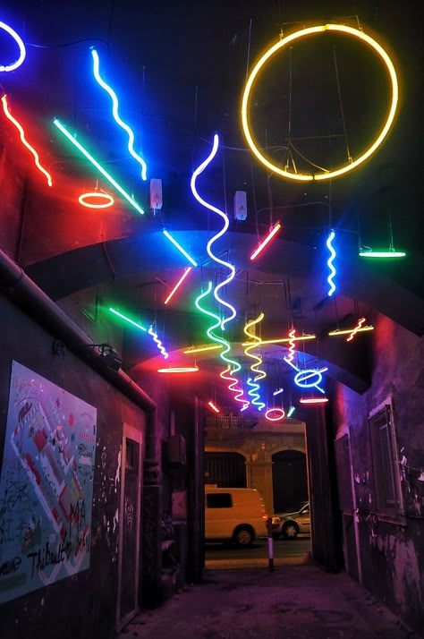 Neon Lights lighting the way at LX Factory Lisbon Bars In Lisbon, Neon Room Decor, Room Setup Ideas, Neon Noir, 80s Neon, Best Instagram Photos, Neon Room, Rooftop Bars, Neon Aesthetic