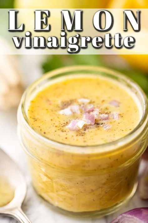 Lemon Vinaigrette: So bright & sunny! -Baking a Moment Lemon Vinaigrette Dressing Recipe, Best Lemon Vinaigrette Dressing Recipe, Lemon Honey Vinaigrette, Orange Lemon Vinaigrette, Lemon Mustard Vinaigrette, Lemon Chive Vinaigrette, Lemon Vinagrette, Sweet Lemon Vinaigrette, Zesty Lemon Vinaigrette Serious Eats