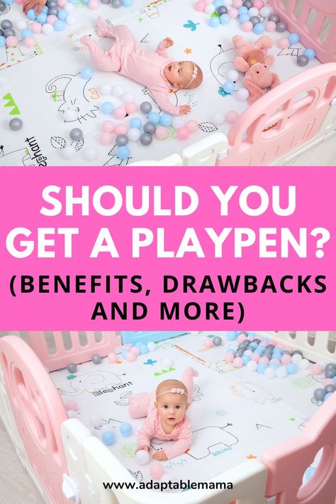 Wondering if playpens are necessary for your active, mobile babies and is there any other alternative? 

Find out the pros and cons of having a playpen, what can you use instead of playpens, what to consider before getting a playpen and more, right here. Small Living Room With Playpen, Playyard Baby Playpen Ideas, Toddler Playpen Ideas, Playpen Ideas Living Rooms, Playpen Organization, Play Pen In Living Room, Montessori Playpen, Playpen Living Room, Baby Play Pen Living Room