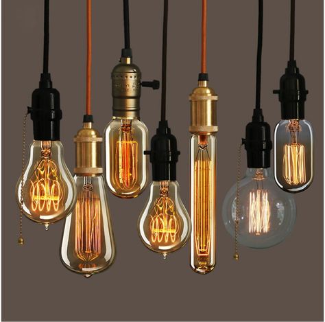 Progress Lighting - Ways to Get Creative with Edison Lights in Every Room of the Home {Guest Post} Edison Light Bulb Chandelier, Light Bulb Chandelier, Edison Light, Vintage Light Bulbs, Vintage Edison Bulbs, Edison Lighting, Electric Bulb, Retro Lamp, Lampe Decoration