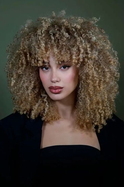 Curly Hair: How to Maintain & Style this Hair Type – Svelte Magazine Blonde Afro, Curly Afro Hair, Cabello Afro Natural, Blonde Hair Boy, Curly Fro, 3c Hair, Highlights Curly Hair, Blonde Curly Hair, Blonde Curls