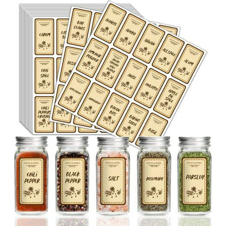 Spice Jars With Labels, Seasoning Labels, Spices Labels, Diy Pantry Labels, Spice Jar Labels, Spice Drawer, Diy Pantry, Spice Tins, Spice Labels