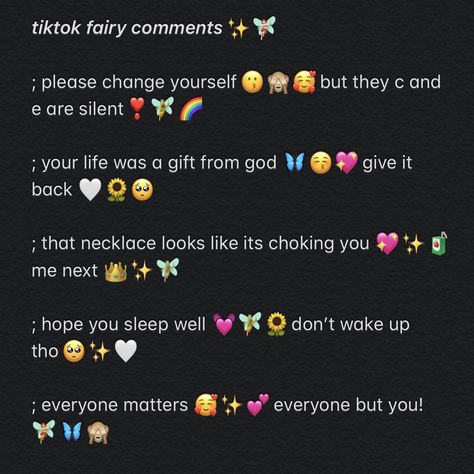 Fairy Comments Tiktok, Fairy Comments, Insulting Words, Pinterest Comments, Honest Reaction, Digital Circuit, Funny Comebacks, Life Is A Gift, Relatable Whispers