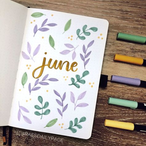 Simple bullet journal Cover Page page page for June Journal Titles, Bujo Aesthetic, June Bullet Journal, Bullet Journal Month, Bullet Journel, Bullet Journal Cover Page, Bullet Journal Cover Ideas, Journal Notes, Bullet Journal Paper