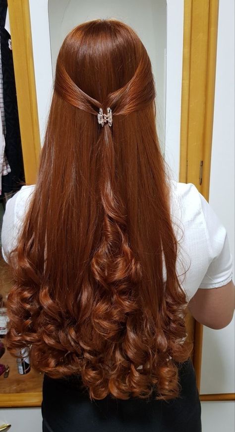 Auburn Hair, Balayage, 8.77 Hair Color, Igora 7.77 Ox 30, Color Cobrizo, Ginger Hair Color, Beautiful Red Hair, Long Red Hair, Pretty Hair Color